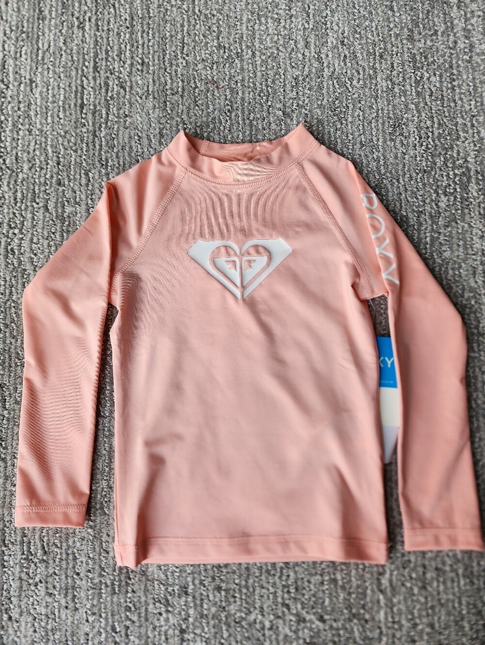 Roxy Whole Hearted Long Sleeve Rashguard Top Size 4 In Rose NWT